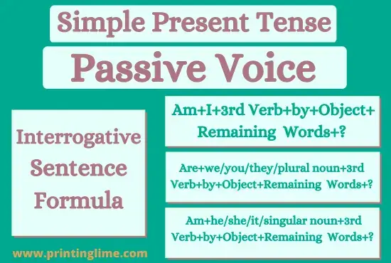 Interrogative Sentence Structure of Simple Present Tense(Passive Voice)